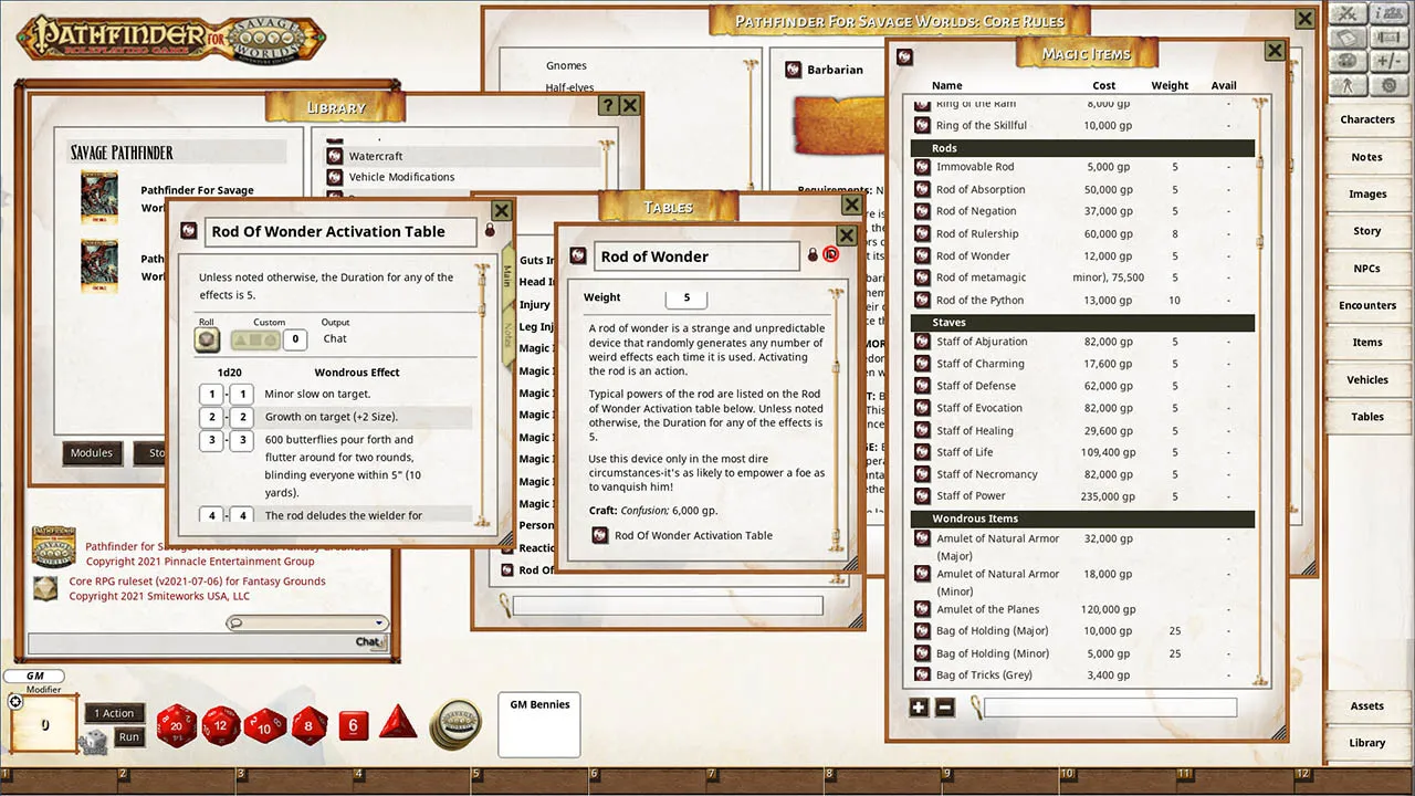 Fantasy Grounds - Pathfinder for Savage Worlds Core Rules Screenshot 2