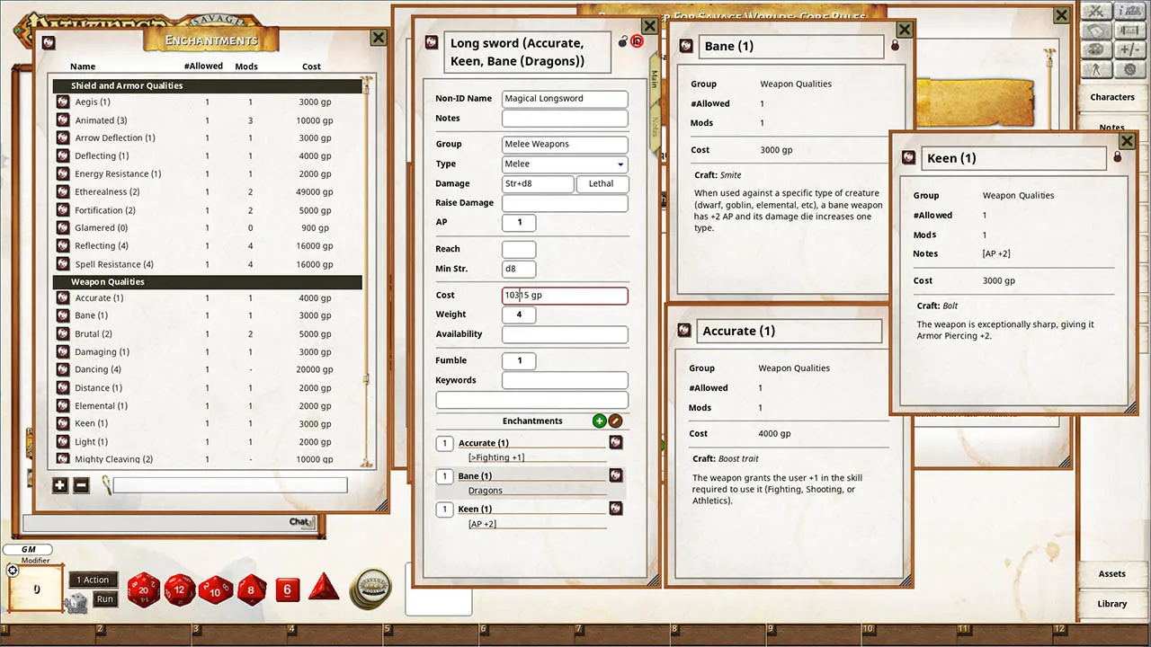 Fantasy Grounds - Pathfinder for Savage Worlds Core Rules Screenshot 3