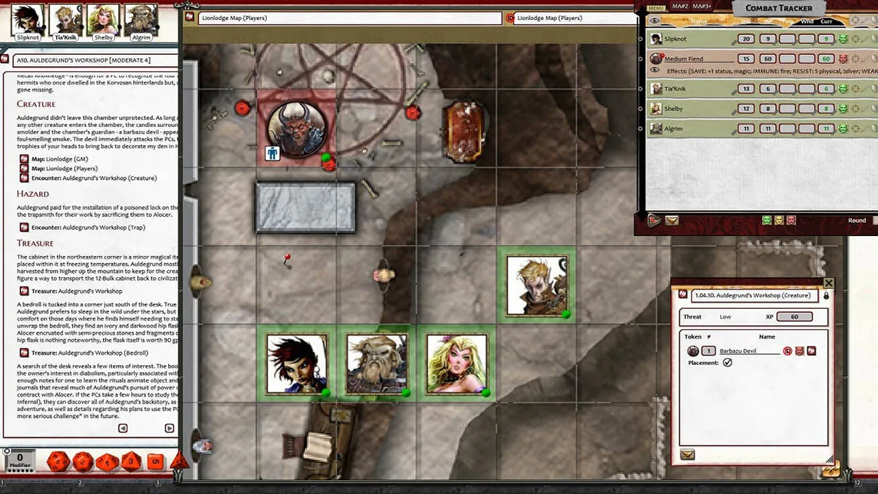 Fantasy Grounds - Pathfinder 2 RPG - One-Shot #2: Dinner at Lionlodge Screenshot 2