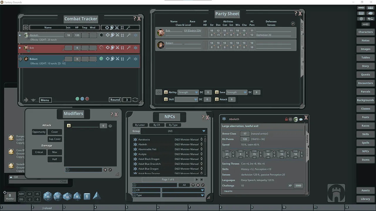 Fantasy Grounds - FG Theme - Modern Dark Theme Screenshot 3
