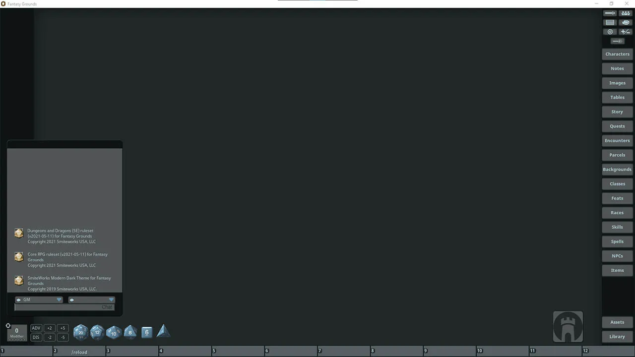 Fantasy Grounds - FG Theme - Modern Dark Theme Screenshot 0