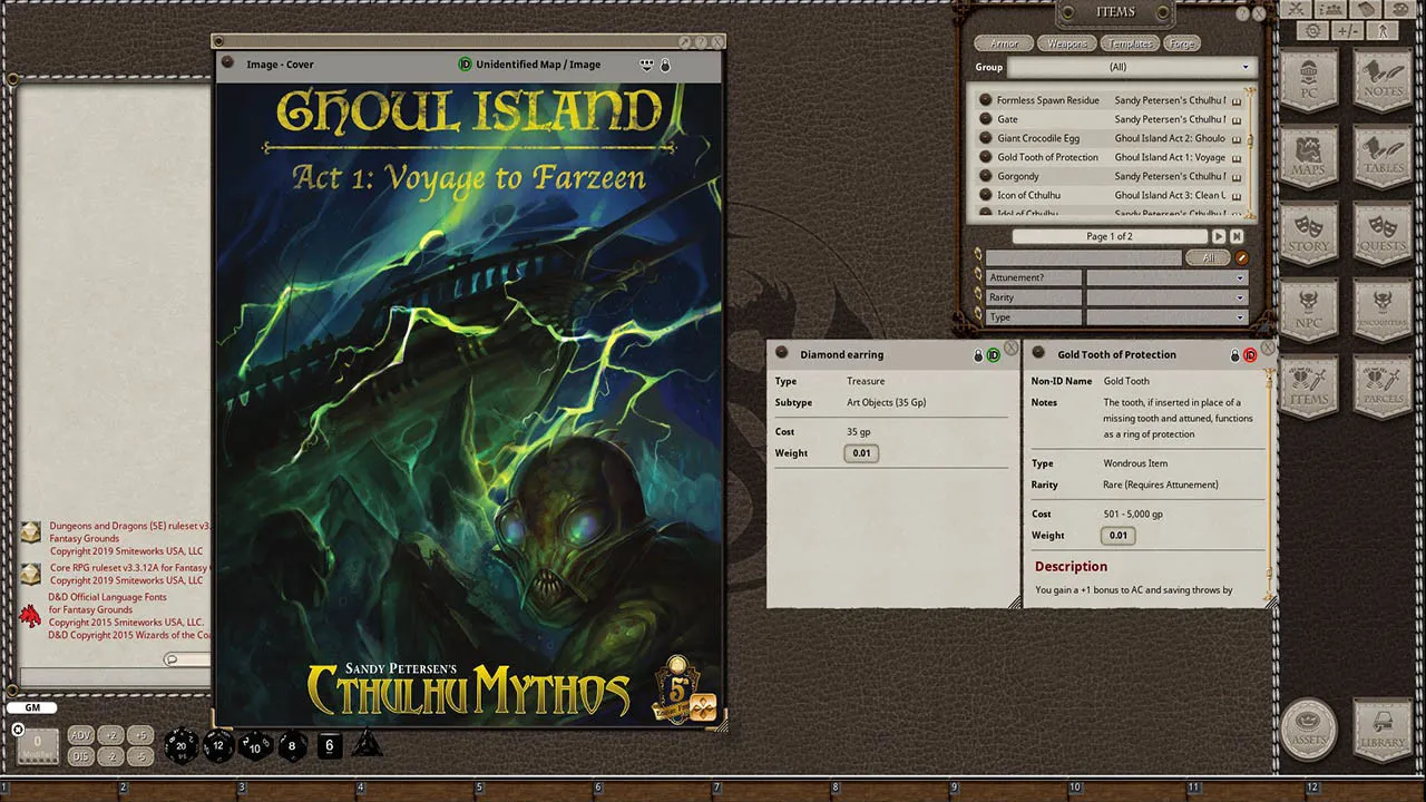 Fantasy Grounds - Ghoul Island Act 1 Voyage to Farzeen Screenshot 2