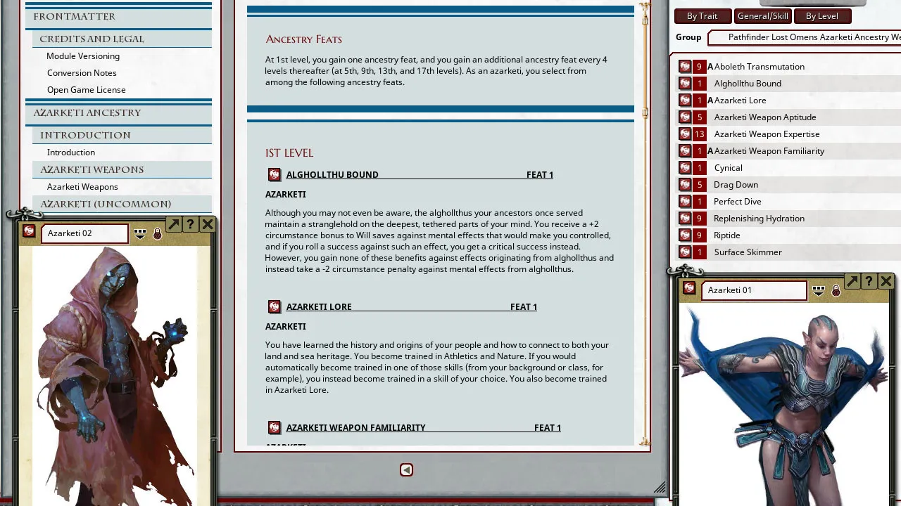 Fantasy Grounds - Pathfinder 2 RPG - Lost Omens Azarketi Web Supplement Screenshot 0