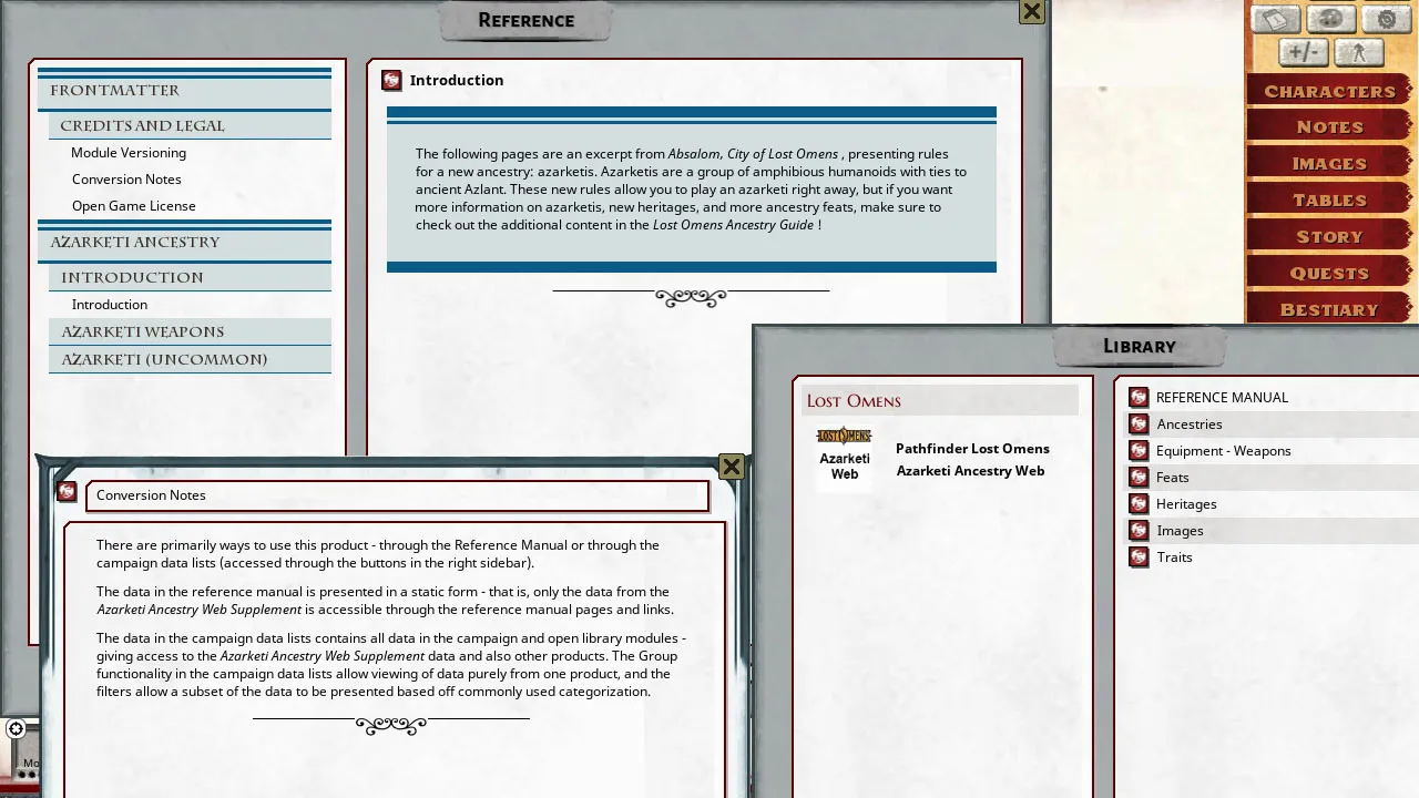 Fantasy Grounds - Pathfinder 2 RPG - Lost Omens Azarketi Web Supplement Screenshot 4