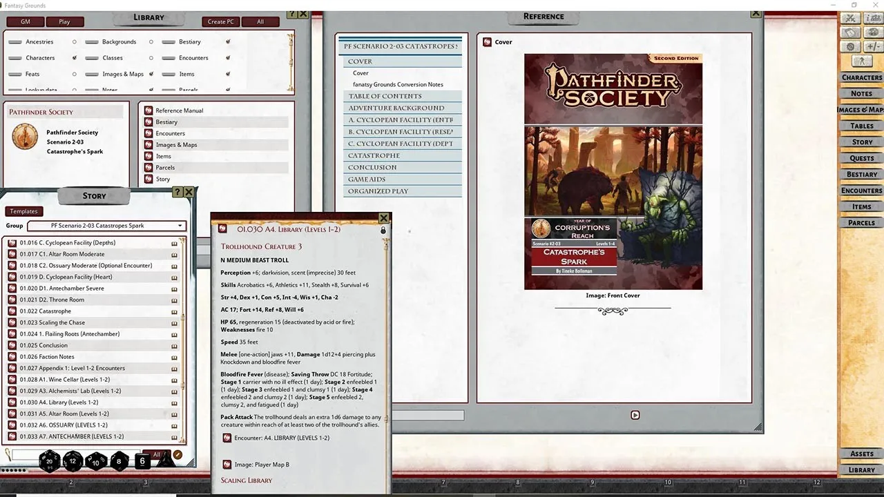 Fantasy Grounds - Pathfinder 2 RPG - Pathfinder Society Scenario #2-03: Catastrophe's Spark Screenshot 4