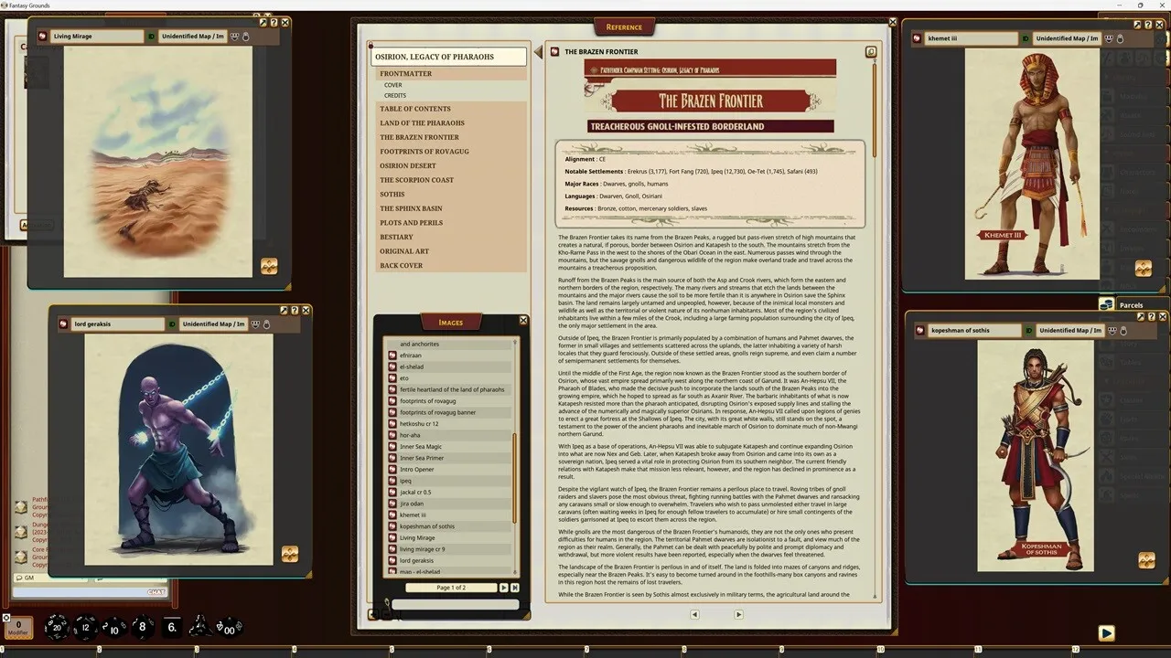 Fantasy Grounds - Pathfinder RPG - Campaign Setting: Osirion, Legacy of Pharaohs Screenshot 4
