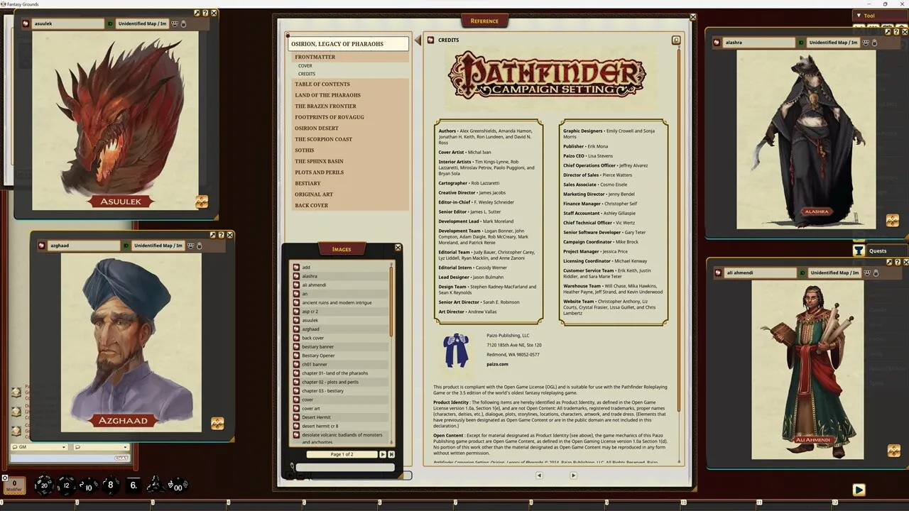 Fantasy Grounds - Pathfinder RPG - Campaign Setting: Osirion, Legacy of Pharaohs Screenshot 3