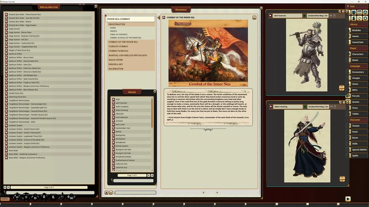 Fantasy Grounds - Pathfinder RPG - Campaign Setting: Inner Sea Combat Screenshot 4