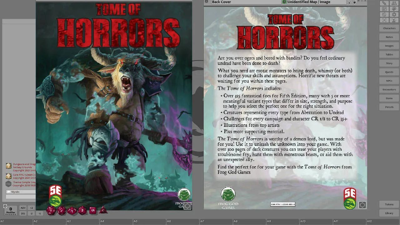 Fantasy Grounds - Tome of Horrors Screenshot 0