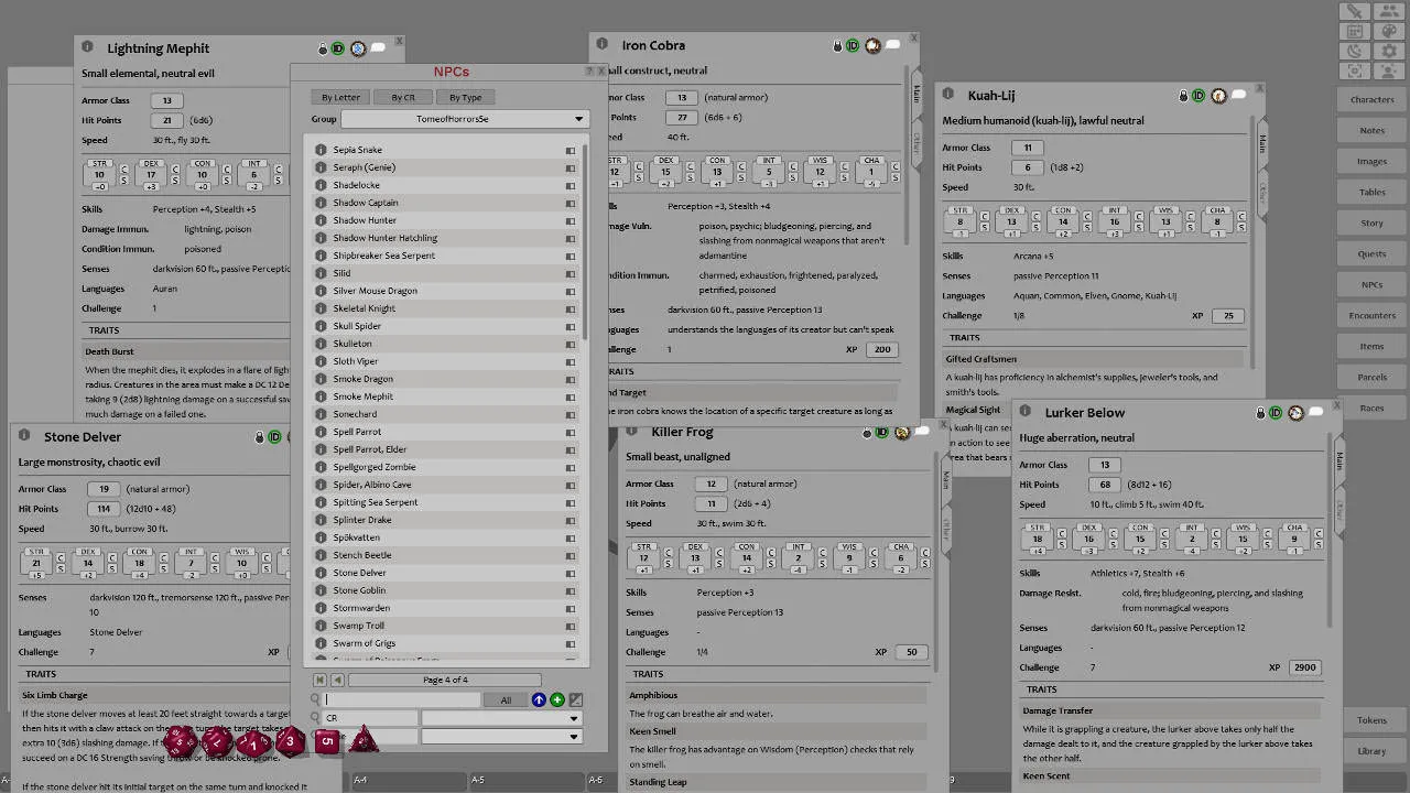 Fantasy Grounds - Tome of Horrors Screenshot 6