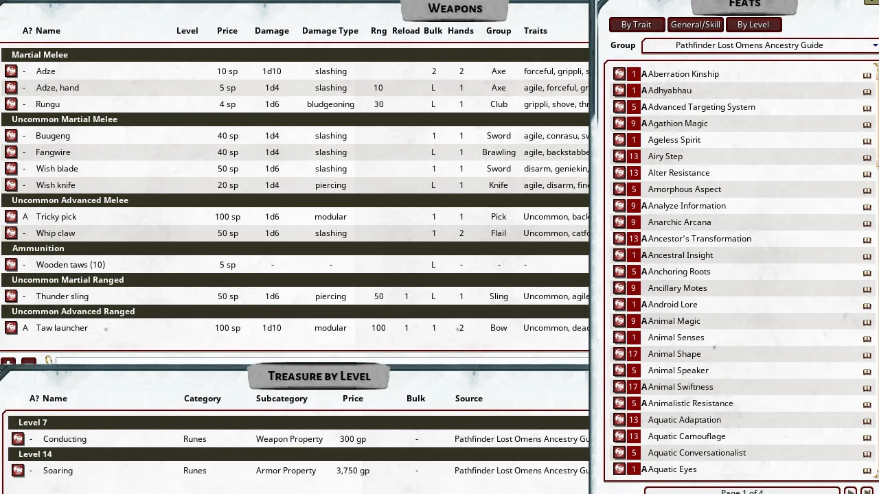 Fantasy Grounds - Pathfinder 2 RPG - Lost Omens: Ancestry Guide Screenshot 2