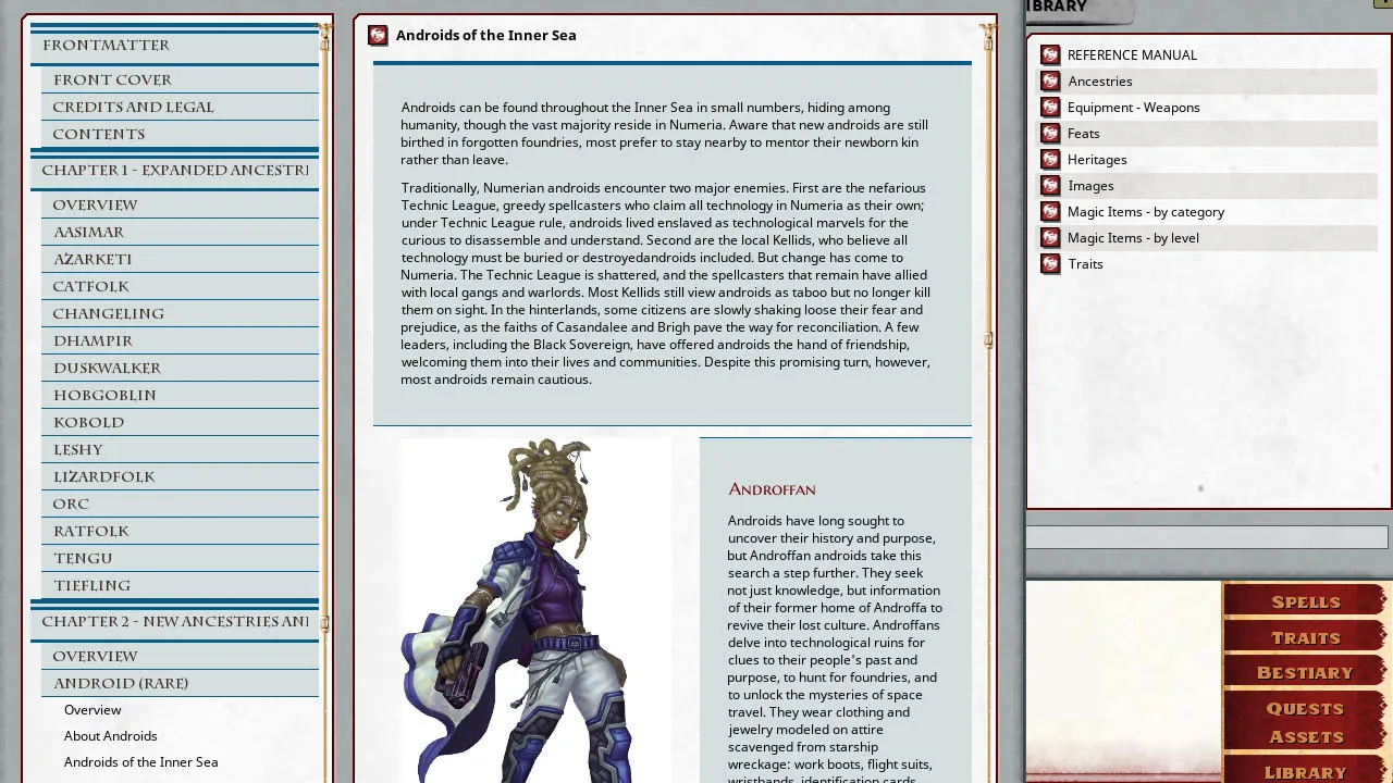 Fantasy Grounds - Pathfinder 2 RPG - Lost Omens: Ancestry Guide Screenshot 1