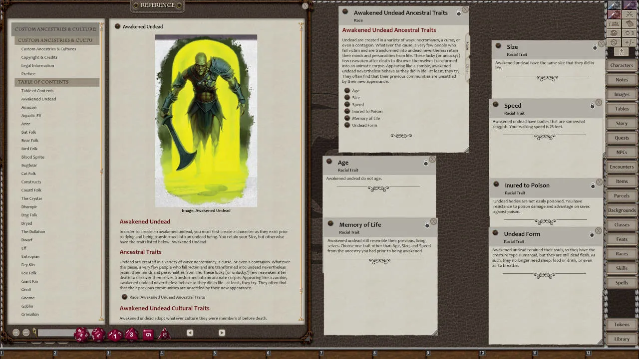 Fantasy Grounds - Custom Ancestries & Cultures Screenshot 1