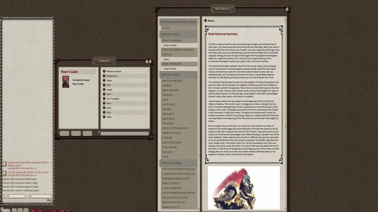 Fantasy Grounds - World of Farland Players Guide Screenshot 4