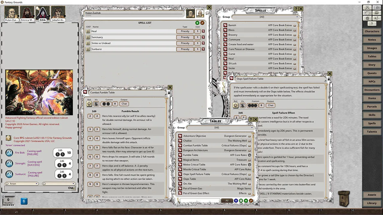 Fantasy Grounds - Advanced Fighting Fantasy 2E Ruleset Screenshot 2