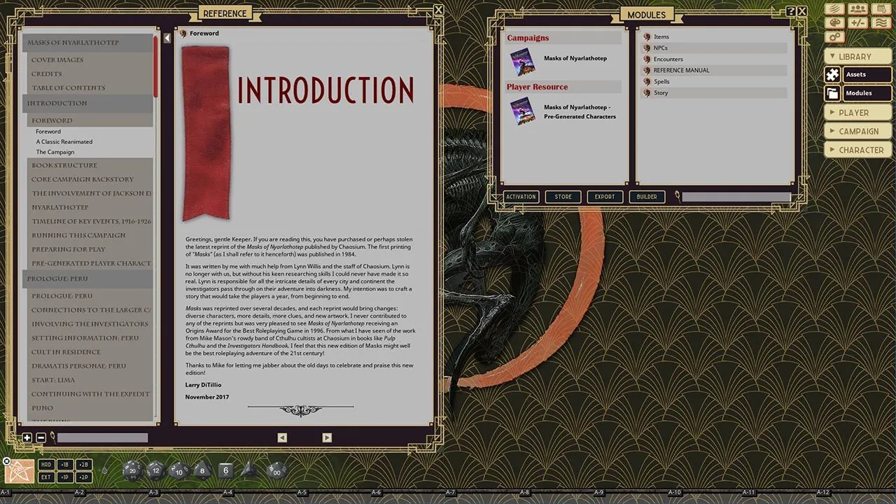 Fantasy Grounds - Masks of Nyarlathotep Screenshot 3