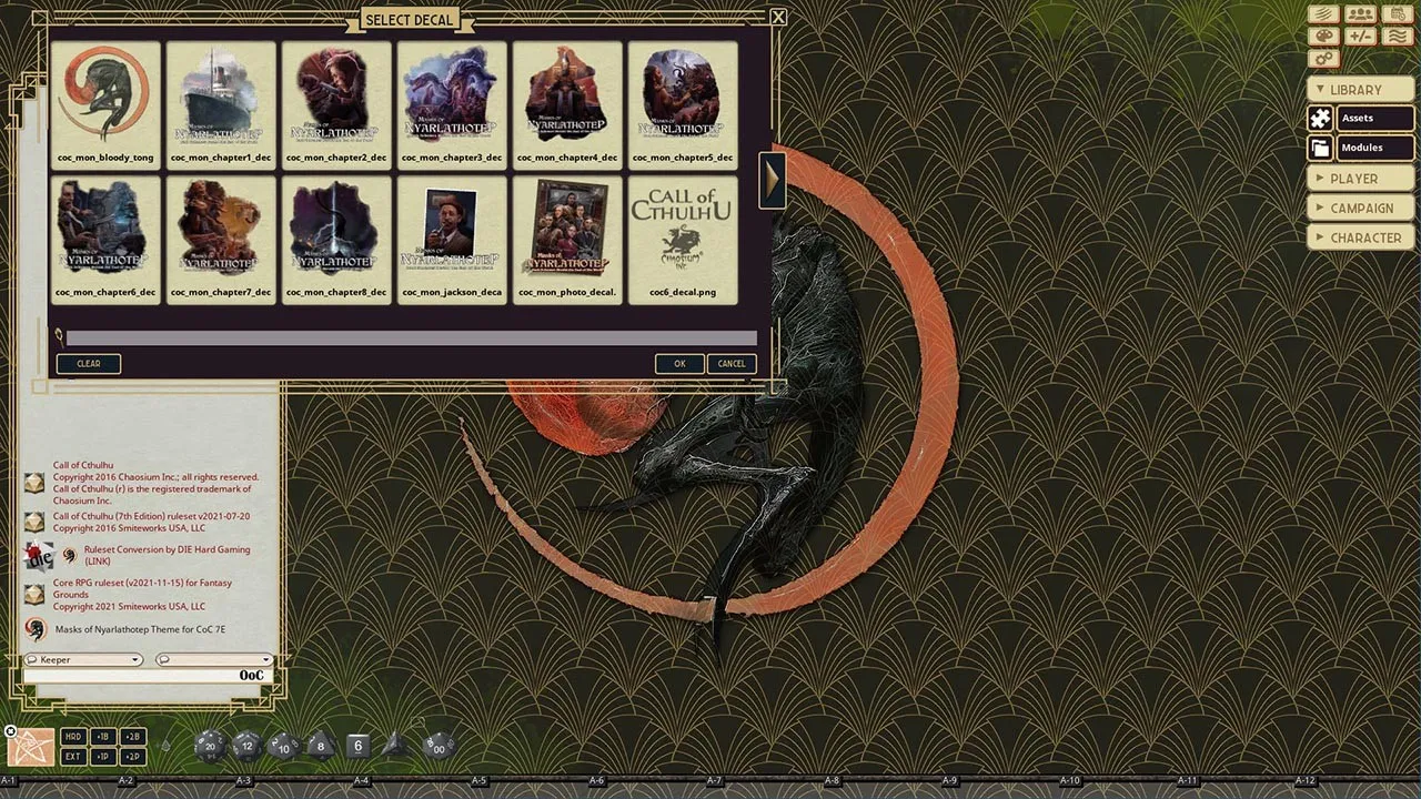 Fantasy Grounds - Masks of Nyarlathotep Screenshot 7