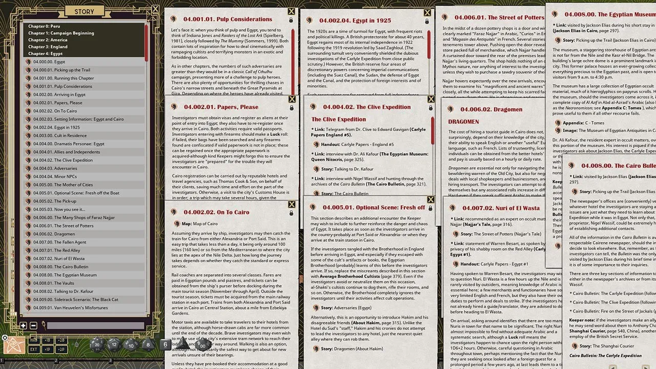Fantasy Grounds - Masks of Nyarlathotep Screenshot 6