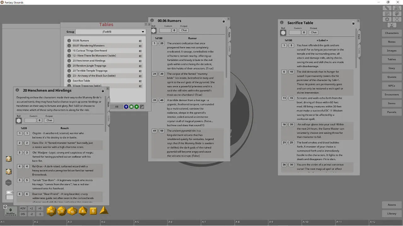 Fantasy Grounds - Jungle Tomb of the Mummy Bride Screenshot 5