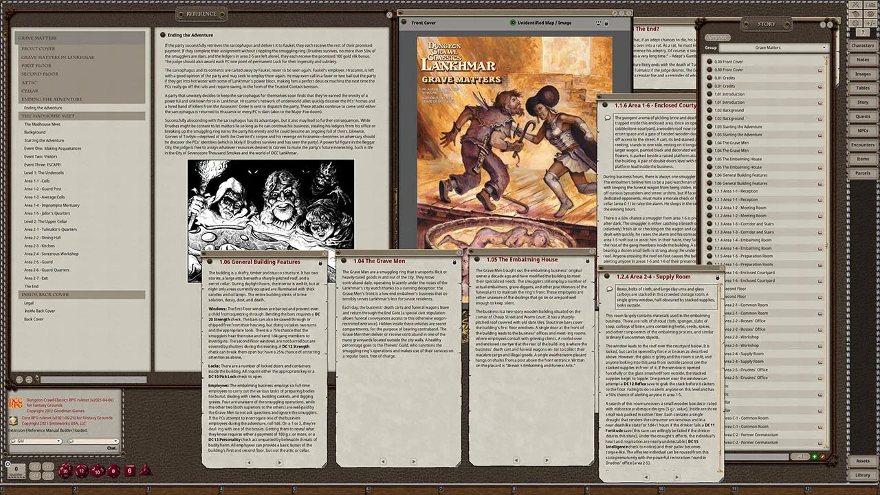 Fantasy Grounds - Dungeon Crawl Classics Lankhmar #9: Grave Matters Screenshot 1