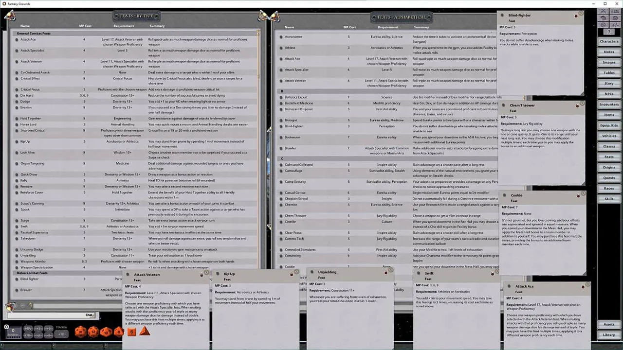 Fantasy Grounds - Stargate SG-1 Roleplaying Game Ruleset Screenshot 2