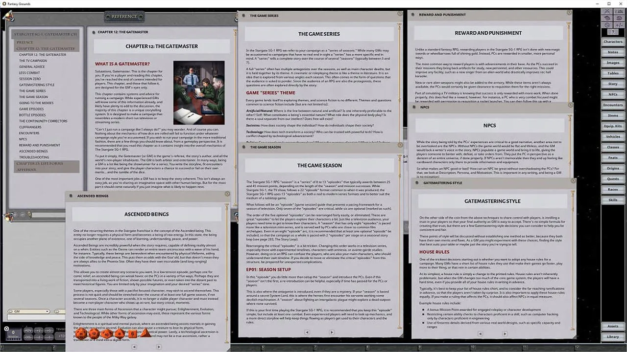 Fantasy Grounds - Stargate SG-1 Roleplaying Game Ruleset Screenshot 6