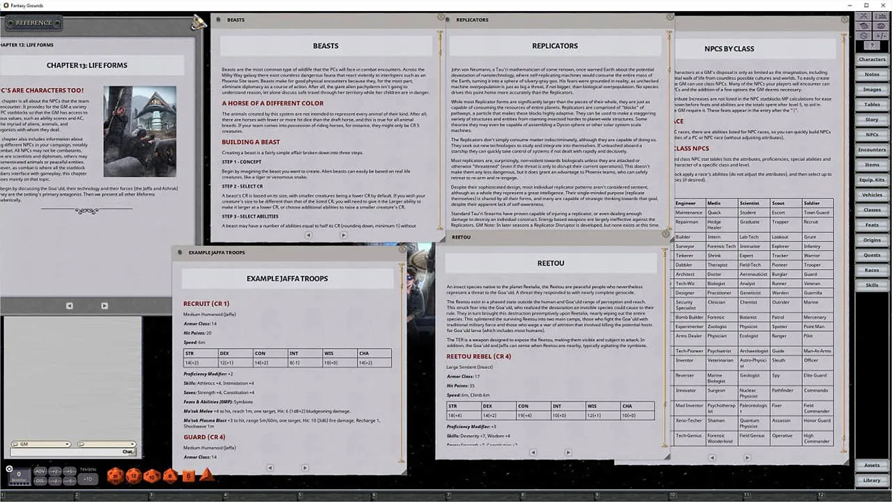 Fantasy Grounds - Stargate SG-1 Roleplaying Game Ruleset Screenshot 7