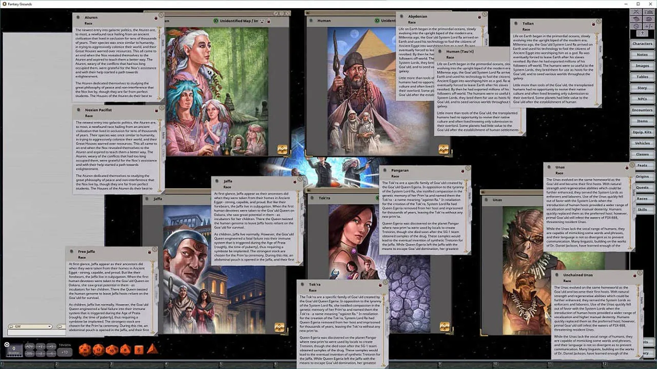 Fantasy Grounds - Stargate SG-1 Roleplaying Game Ruleset Screenshot 11