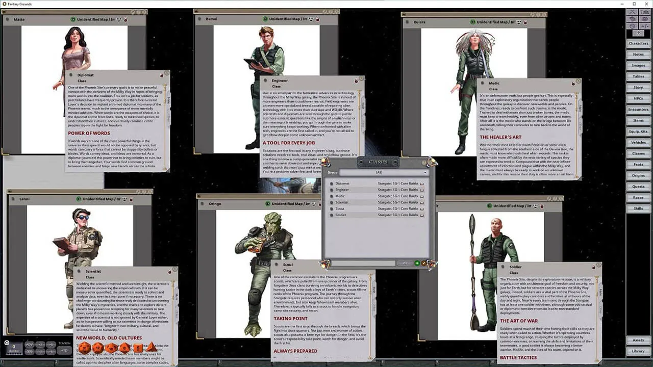 Fantasy Grounds - Stargate SG-1 Roleplaying Game Ruleset Screenshot 1