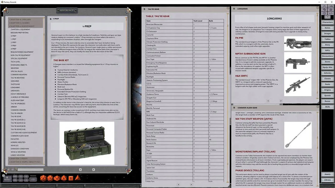 Fantasy Grounds - Stargate SG-1 Roleplaying Game Ruleset Screenshot 3