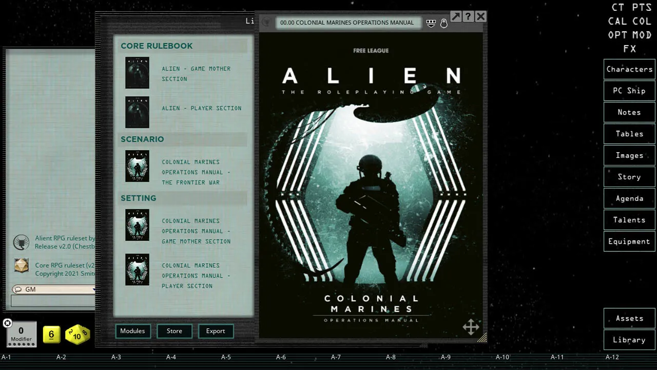 Fantasy Grounds - Colonial Marines Operations Manual Screenshot 1