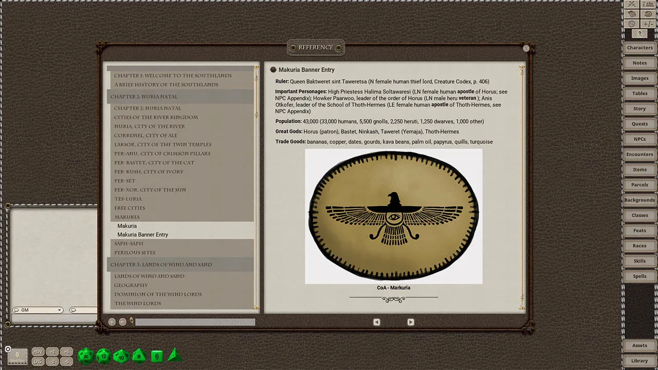 Fantasy Grounds - Southlands Worldbook for 5th Edition Screenshot 0