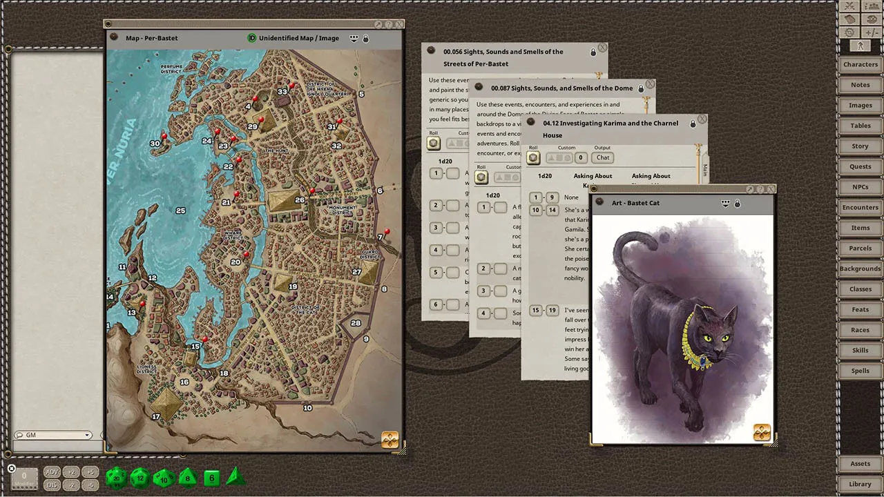 Fantasy Grounds - City of Cats for 5th Edition Screenshot 0