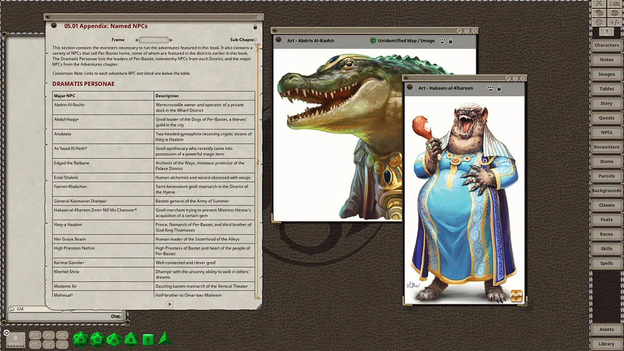 Fantasy Grounds - City of Cats for 5th Edition Screenshot 2