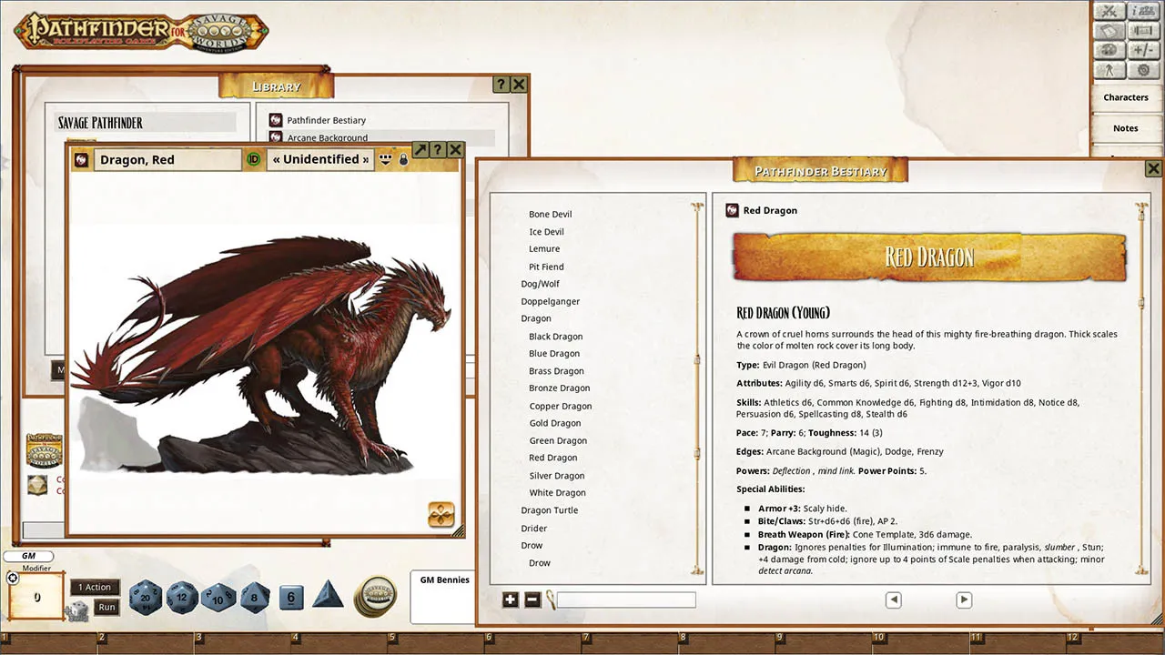 Fantasy Grounds - Pathfinder(R) for Savage Worlds Bestiary Screenshot 2