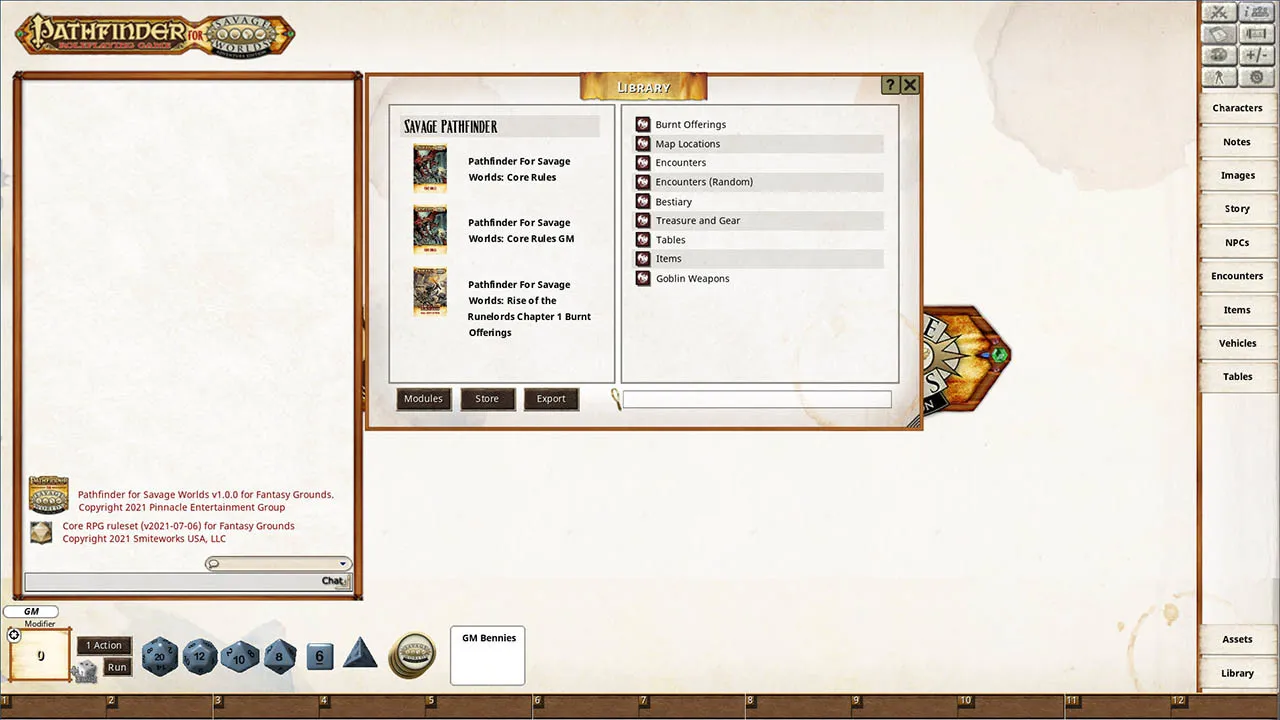 Fantasy Grounds - Pathfinder(R) for Savage Worlds: Rise of the Runelords! Book 1 - Burnt Offerings Screenshot 0
