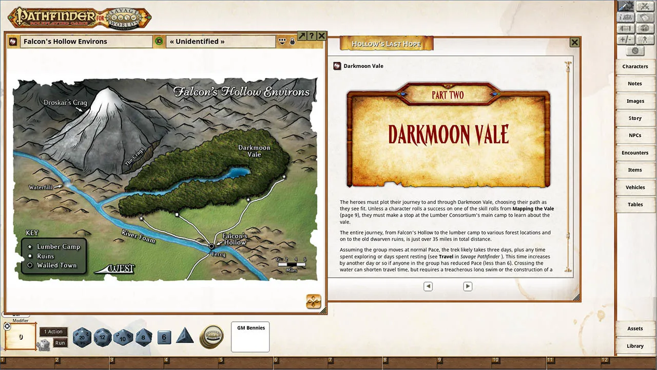 Fantasy Grounds - Pathfinder(R) for Savage Worlds: Hollows Last Hope Screenshot 3