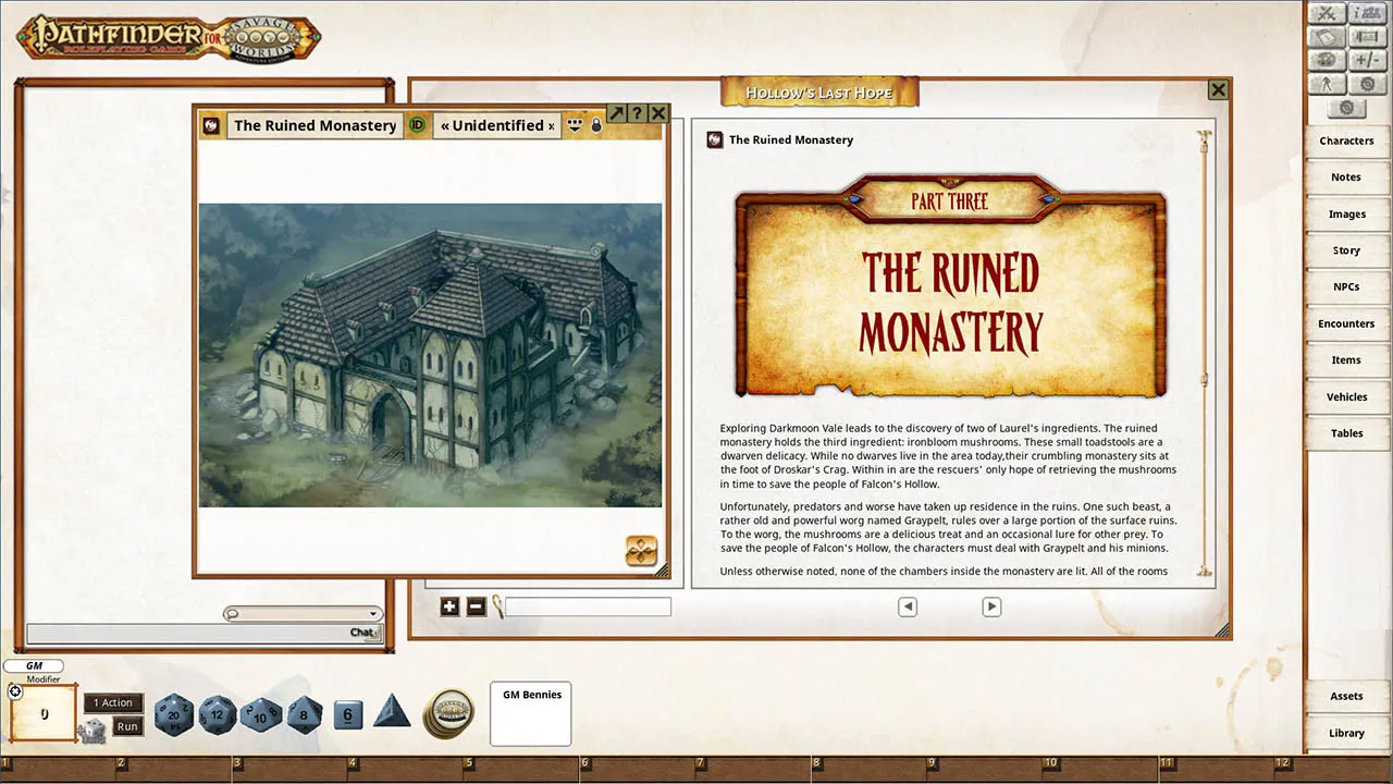 Fantasy Grounds - Pathfinder(R) for Savage Worlds: Hollows Last Hope Screenshot 4