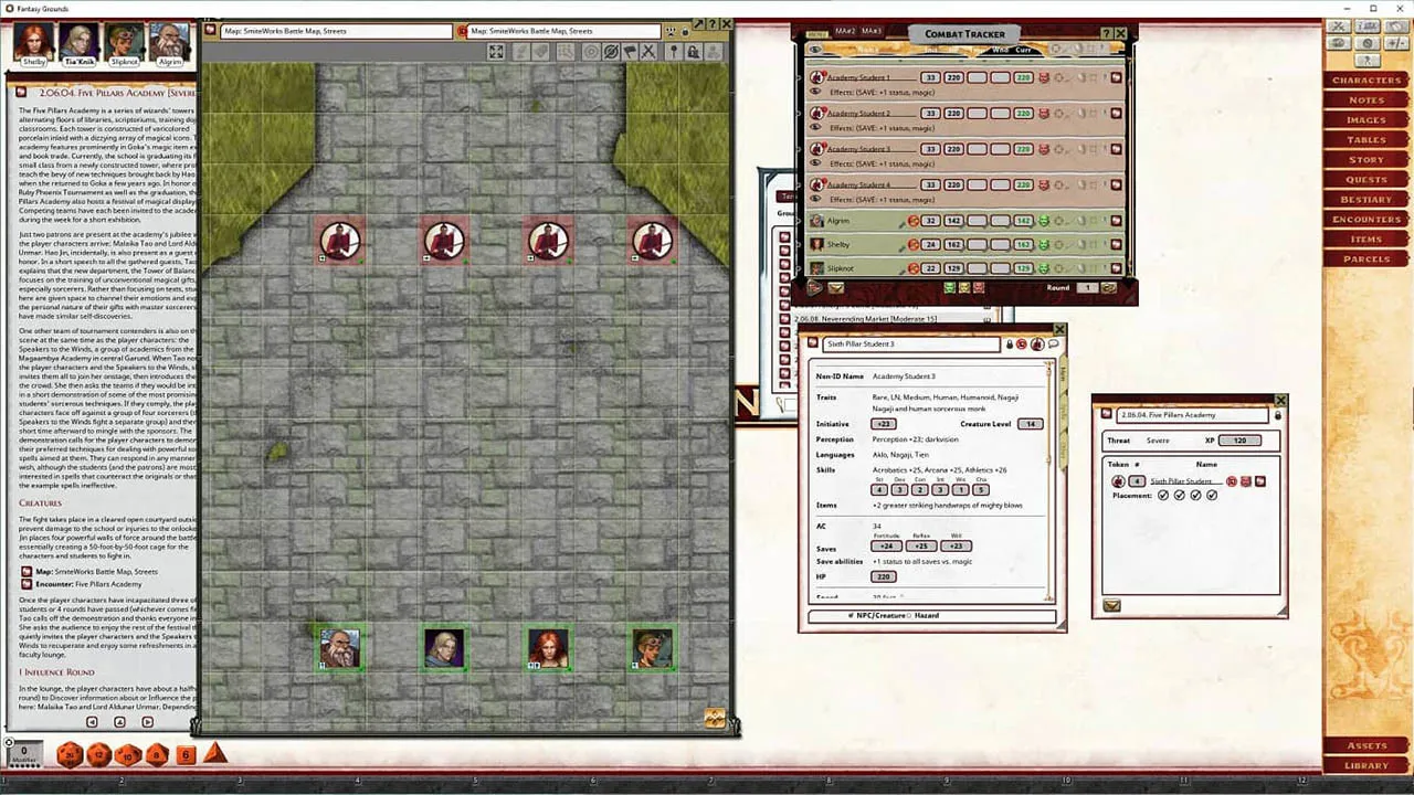 Fantasy Grounds - Pathfinder 2 RPG - Fists of the Ruby Phoenix AP 2: Ready? Fight! Screenshot 2