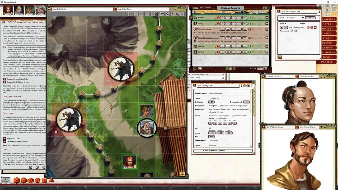 Fantasy Grounds - Pathfinder 2 RPG - Fists of the Ruby Phoenix AP 2: Ready? Fight! Screenshot 1