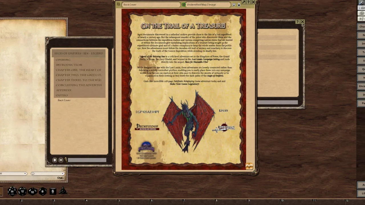 Fantasy Grounds - Aegis of Empires 4: Legend of the Burning Star (Pathfinder 1E) Screenshot 1