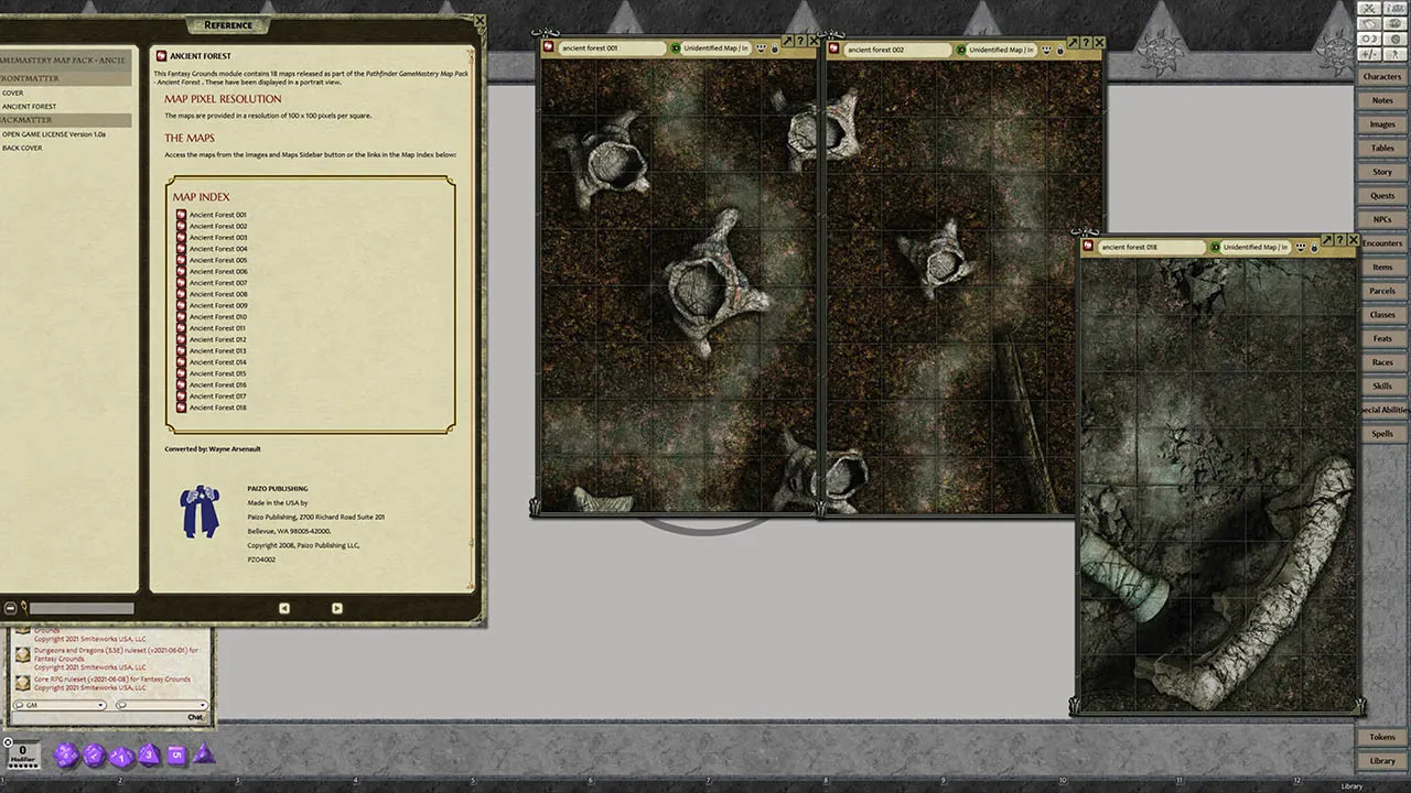 Fantasy Grounds - Pathfinder RPG - GameMaster Map Pack - Ancient Forest Screenshot 3