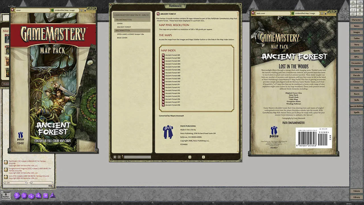 Fantasy Grounds - Pathfinder RPG - GameMaster Map Pack - Ancient Forest Screenshot 4