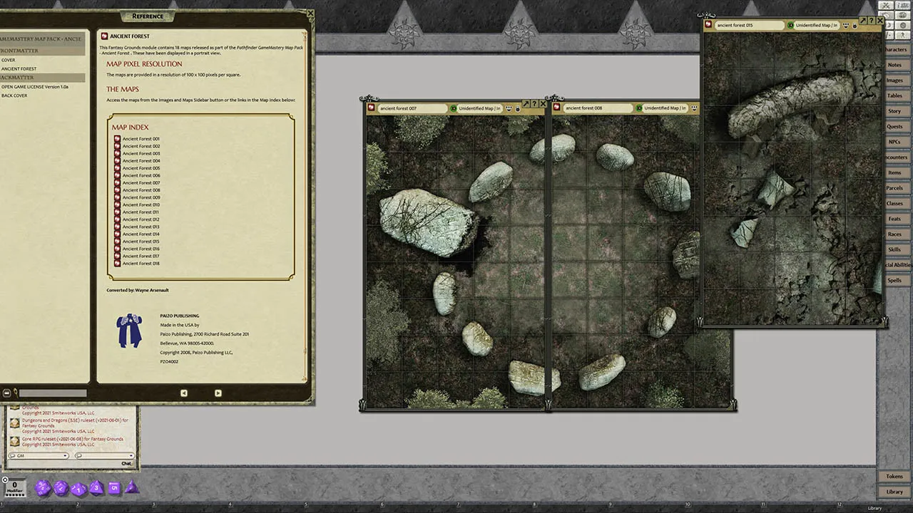 Fantasy Grounds - Pathfinder RPG - GameMaster Map Pack - Ancient Forest Screenshot 0