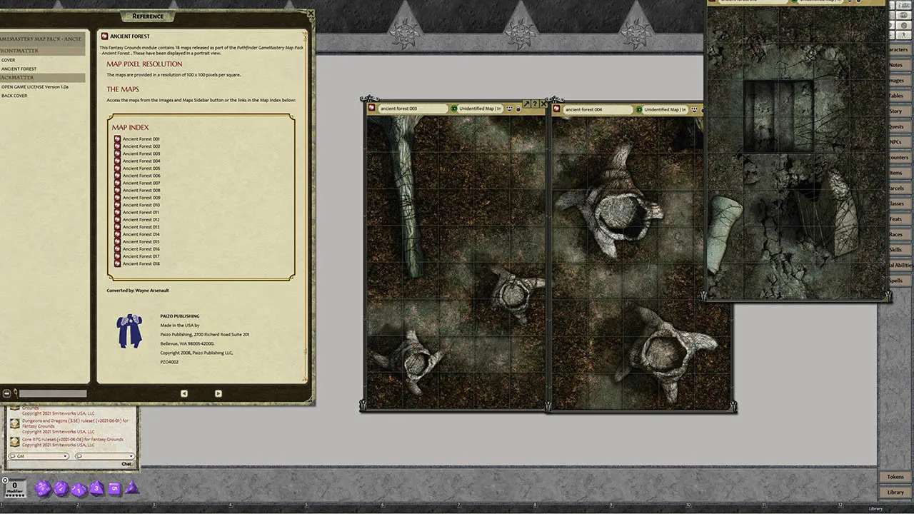 Fantasy Grounds - Pathfinder RPG - GameMaster Map Pack - Ancient Forest Screenshot 2