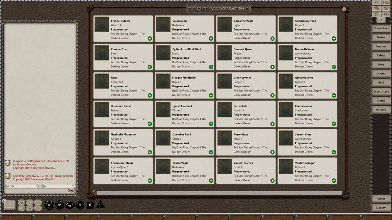 Fantasy Grounds - The Darkest Dream - Chapter One of the Red Star Rising Campaign Screenshot 10