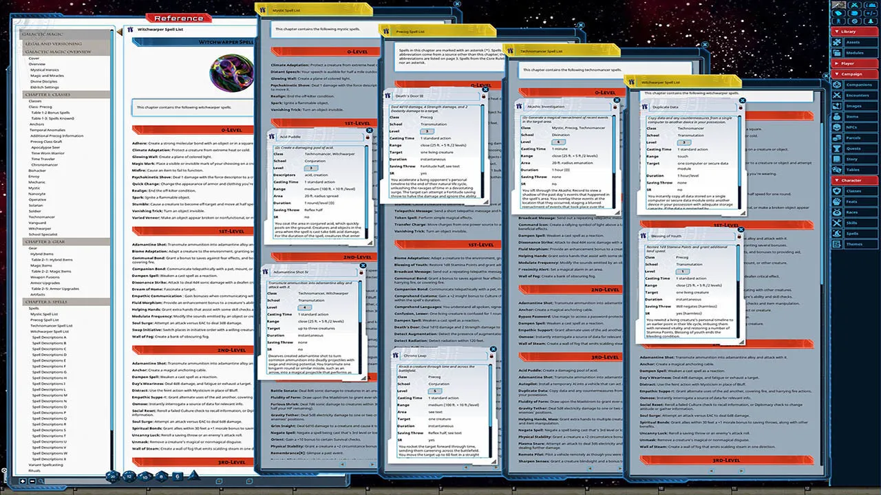 Fantasy Grounds - Starfinder Galactic Magic Screenshot 3