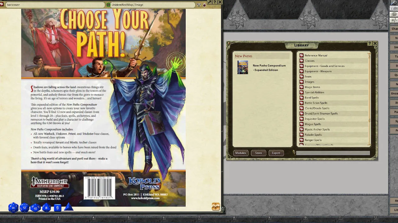 Fantasy Grounds - New Paths Compendium - Expanded Edition Screenshot 3