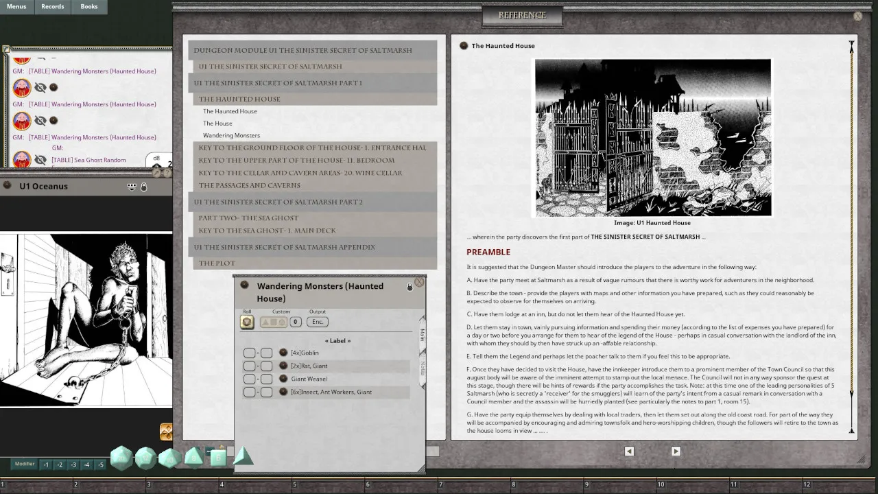 Fantasy Grounds - D&D Classics: U1 The Sinister Secret of Saltmarsh (1E) Screenshot 3