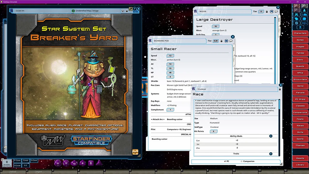 Fantasy Grounds - Star System Set: Frentellis B "The Breaker's Yard" (FULL SET) Screenshot 0